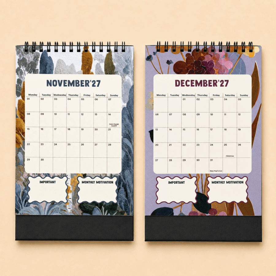 Vintage Floral | 2027 Desk Calendar