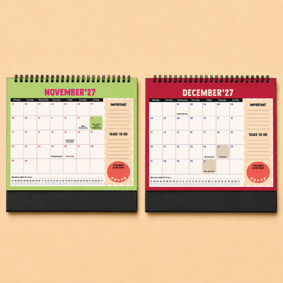 Rainbow Stripes | 2027 Calendar Planner