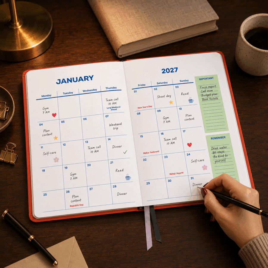 Pink Stripes | 2027 Annual Planner
