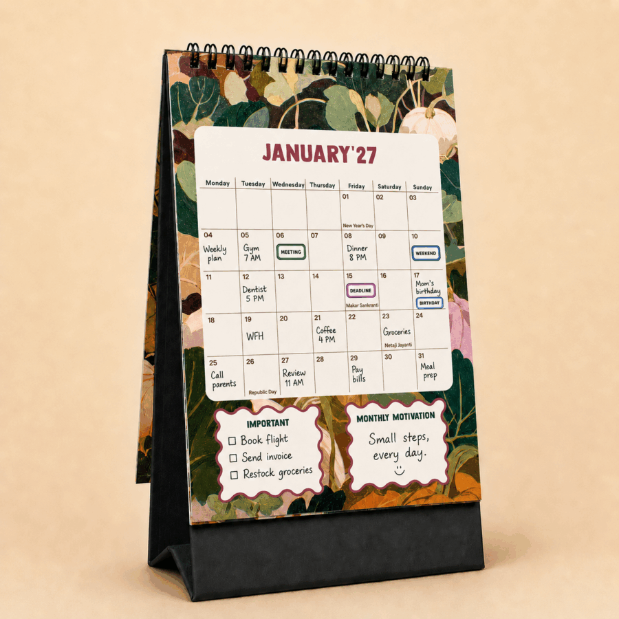 Vintage Floral | 2027 Desk Calendar