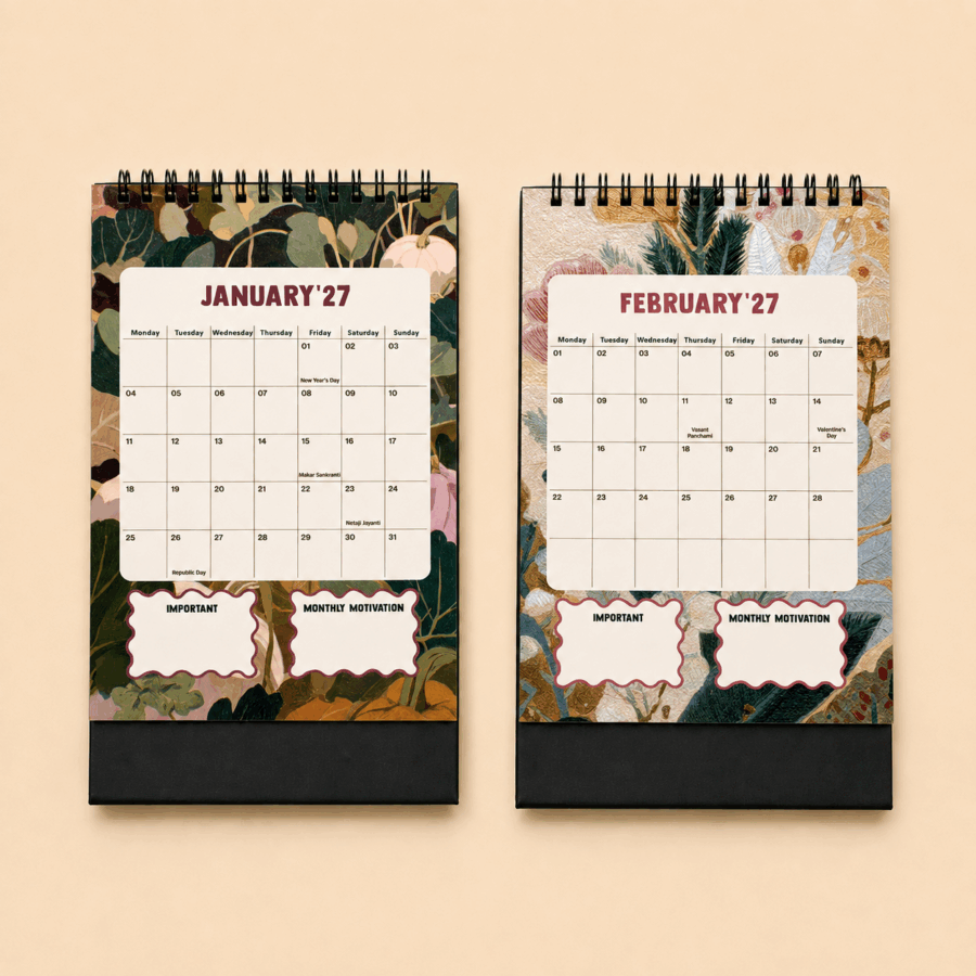 Vintage Floral | 2027 Desk Calendar