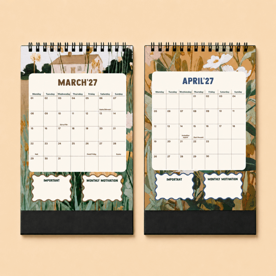 Vintage Floral | 2027 Desk Calendar