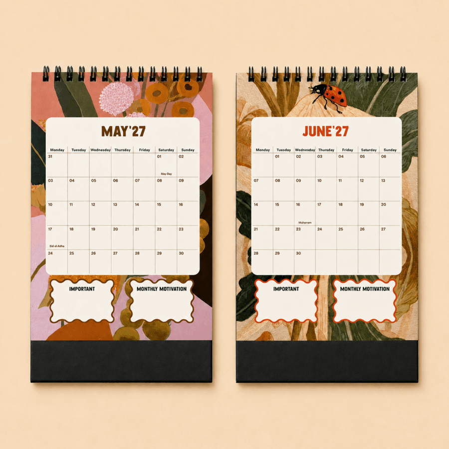 Vintage Floral | 2027 Desk Calendar