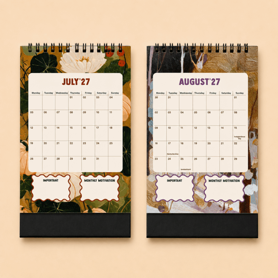 Vintage Floral | 2027 Desk Calendar
