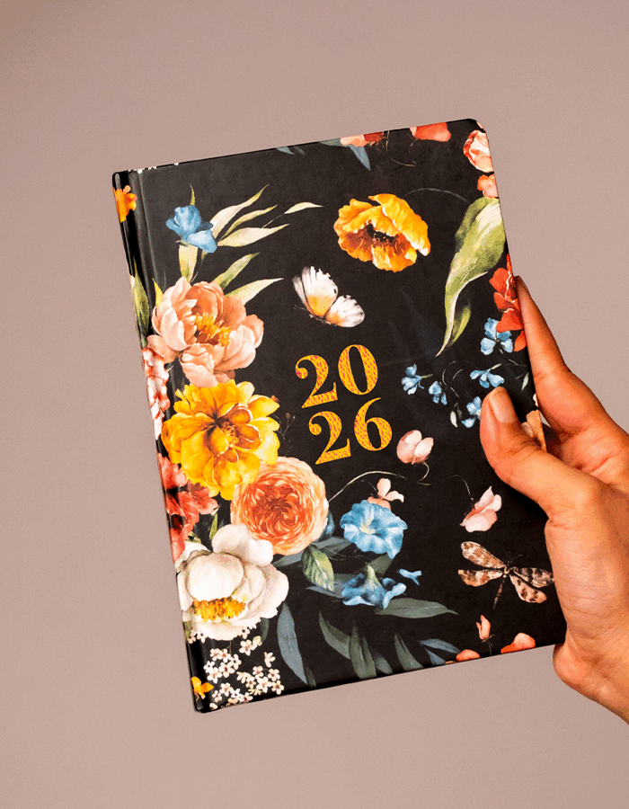 Black Floral Garden | 2026 Annual Planner