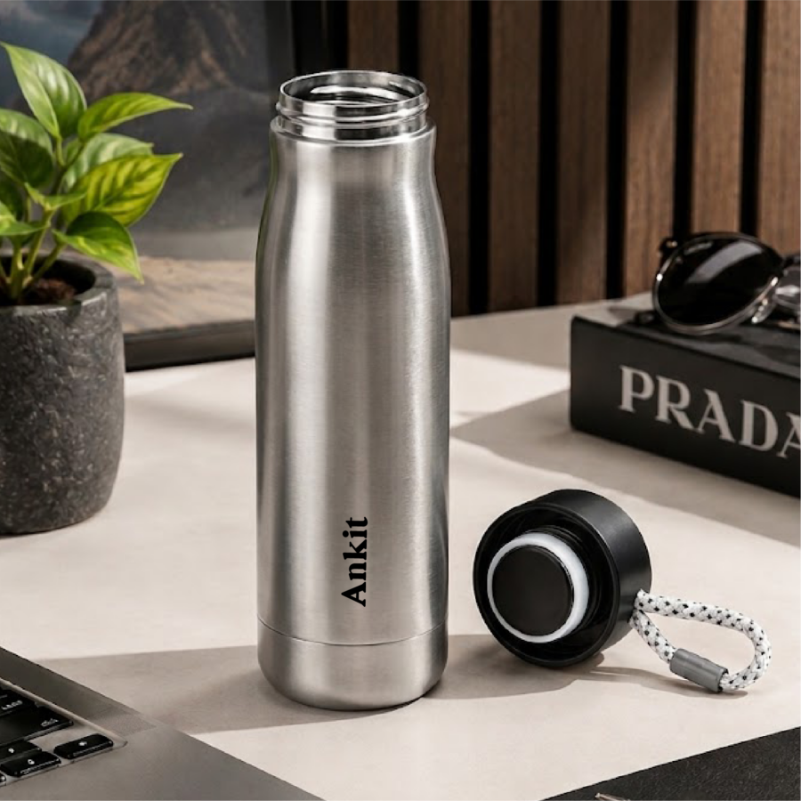 Metallic Silver | Insulated Bottle
