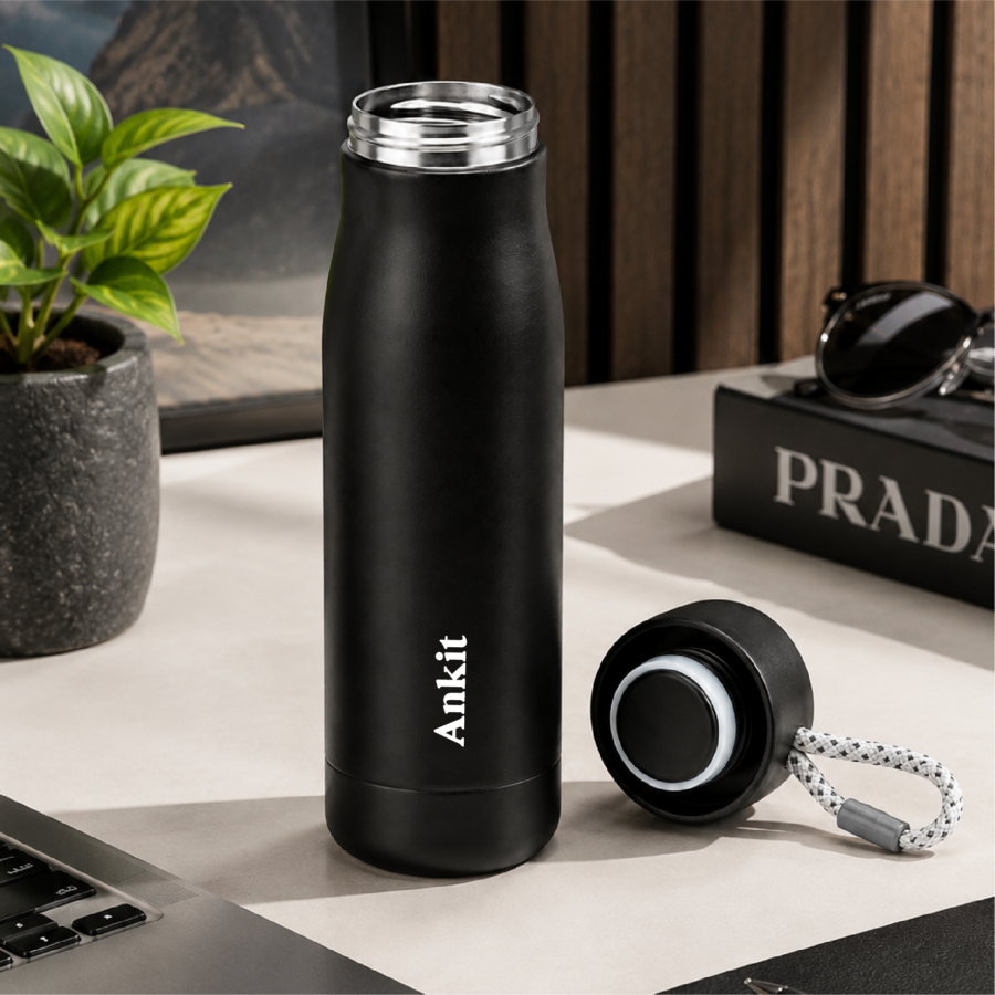 Metallic Black | Insulated Bottle