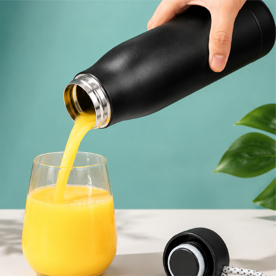 Metallic Black | Insulated Bottle