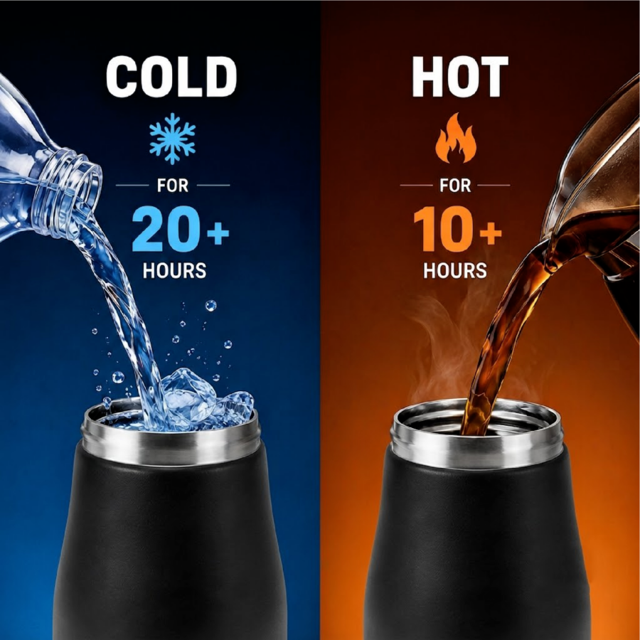 Royal Black | Insulated Bottle