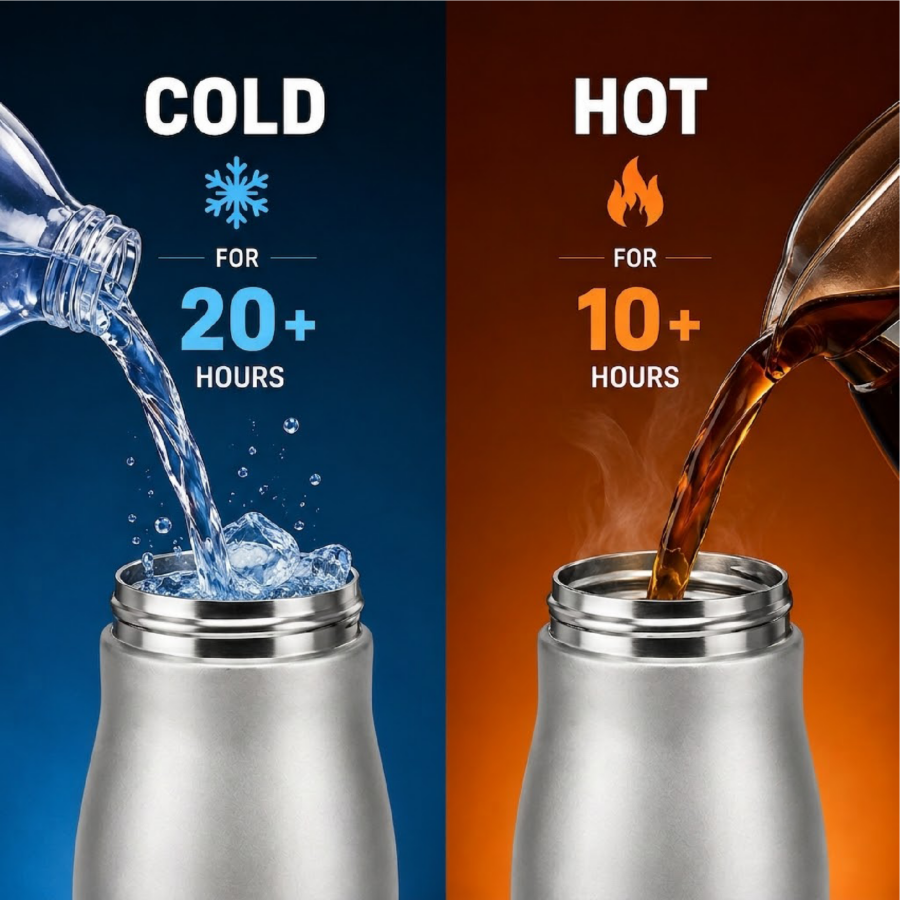 Metallic Silver | Insulated Bottle