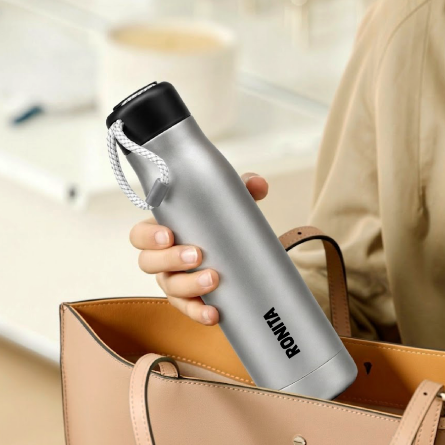 Metallic Silver | Insulated Bottle