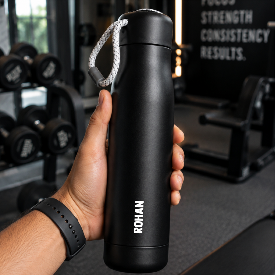 Metallic Black | Insulated Bottle