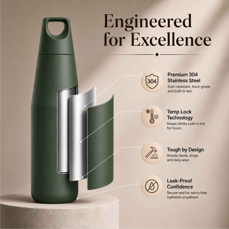 Olive Green | Insulated Bottle