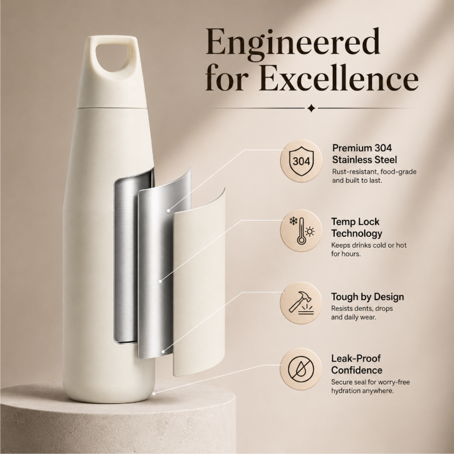 Warm White | Insulated Bottle