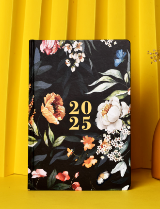 black floral garden